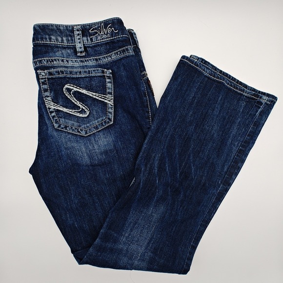 Silver Jeans Denim - Silver‎ Jeans Aiko Bootcut Womens 18/33 Mid Rise Curvy Fit Medium Wash Denim